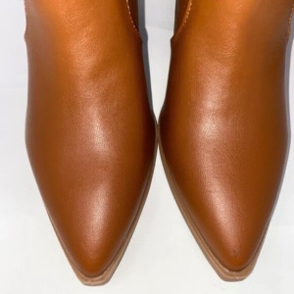 Bamboo Mindful Tall Women's Western Block Heeled Boot Tan Size 8 - Picture 3 of 6